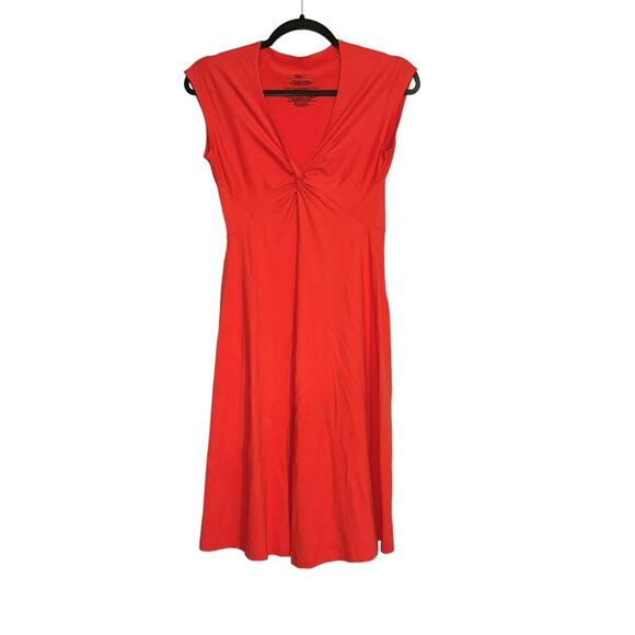 Patagonia Banda Twist Front Knit Orange Short Cap Sleeve Dress SMALL - Picture 2 of 7